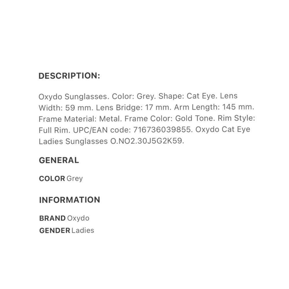 Oxydo Cat Eye Sunglasses - Picture 17 of 17